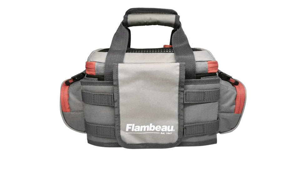 Flambeau 4007 Pro-Angler Tackle Bag, Grey/Red, FL30005