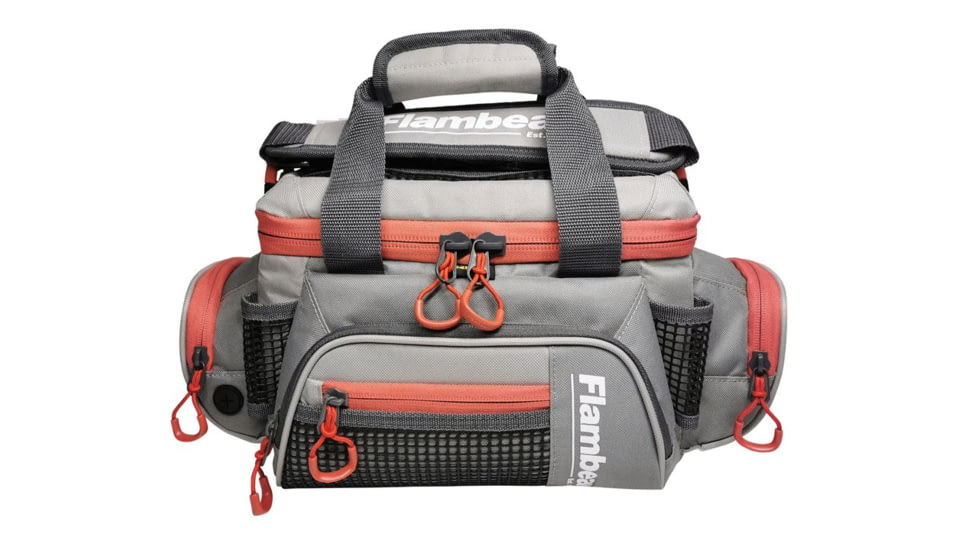 Flambeau 4007 Pro-Angler Tackle Bag, Grey/Red, FL30005