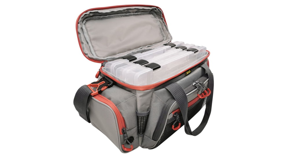 Flambeau 5007 Pro-Angler Tackle Bag, Grey/Red, FL30006