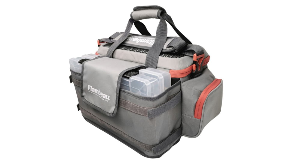 Flambeau 5007 Pro-Angler Tackle Bag, Grey/Red, FL30006