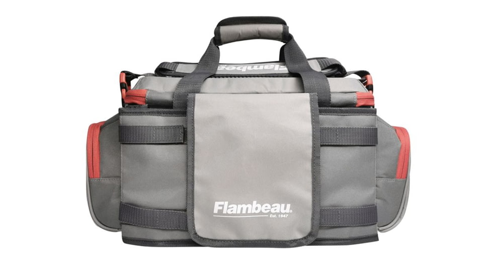 Flambeau 5007 Pro-Angler Tackle Bag, Grey/Red, FL30006