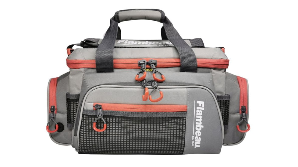 Flambeau 5007 Pro-Angler Tackle Bag, Grey/Red, FL30006