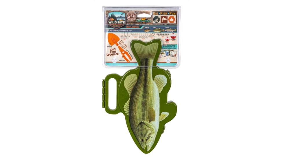 Flambeau Wild Bite Adventure Fishing Kit - Bass, Green, 440WBB