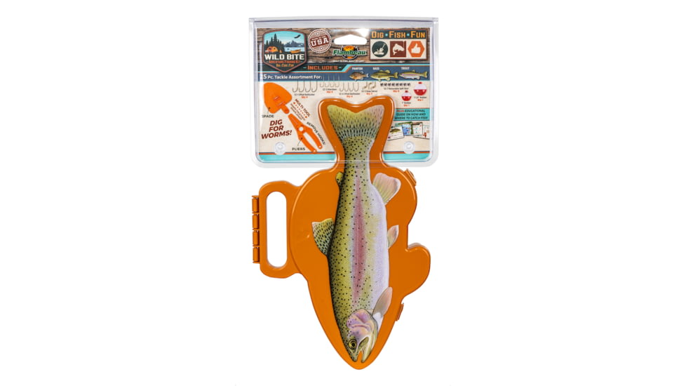 Flambeau Wild Bite Adventure Fishing Kit - Trout, Orange, 440WBT