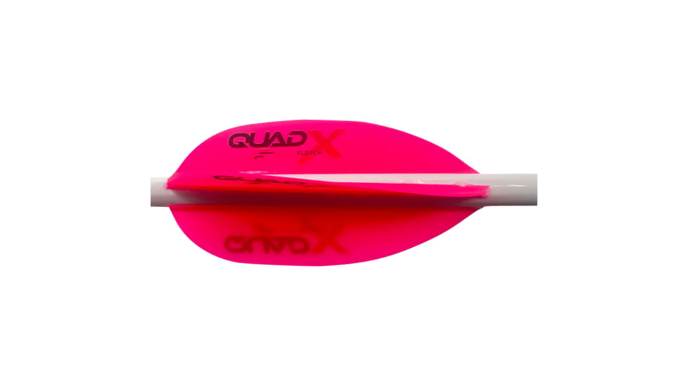 Flex Fletch Quad X Vanes, Flo Red, 50 pack, 1006303