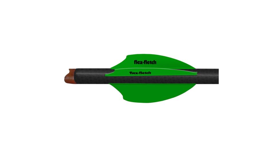 Flex Fletch Silent Knight 200, Flo Green 2 in. 36 pk. SK-200-FG