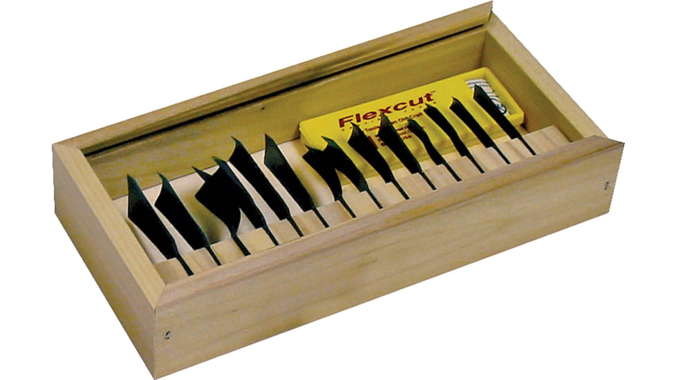Flexcut Deluxe Power Gouge Set Knife, 14 Piece Set, RG100