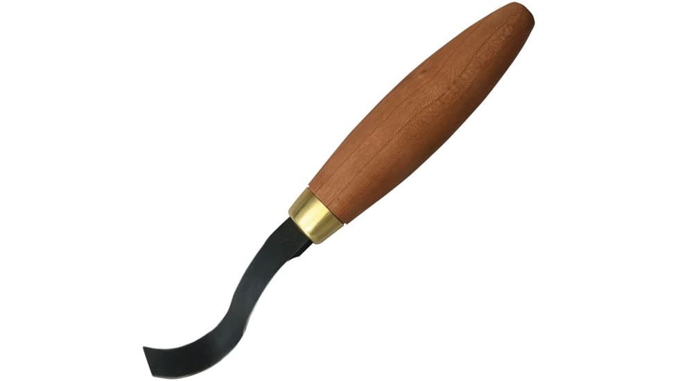 Flexcut Double Bevel Sloyd Hook Knife, 8.5in Overall, Cherry Wood, KN51