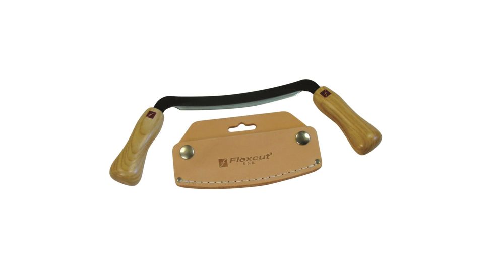 Flexcut Flexible Draw Fixed Blade Knife,5in,Ergonomic Wood Handle FLEXKN16