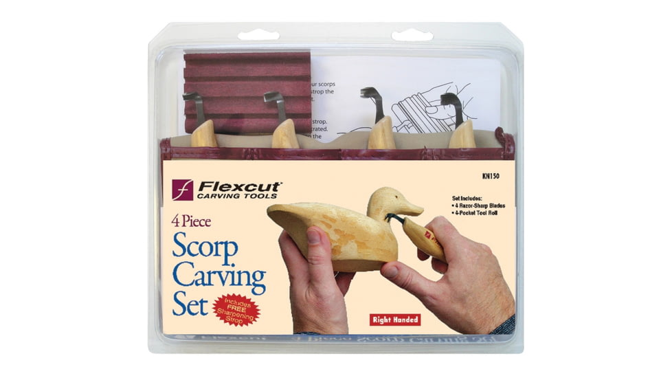 Flexcut Right-Handed Four Piece Scorp Knife Set, KN150