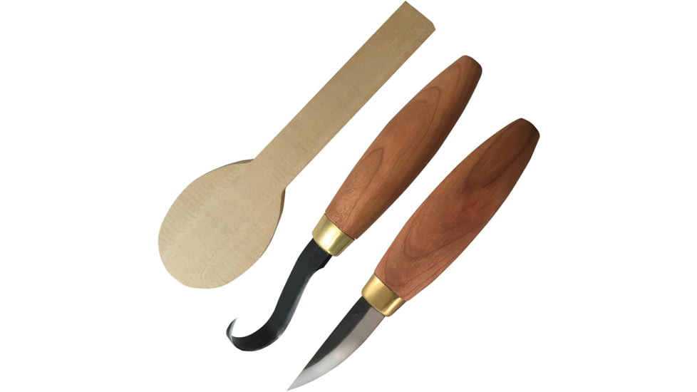 Flexcut Spoon Carving Kit, High Carbon Stainless Blade, Cherry Wood Handle, KN70