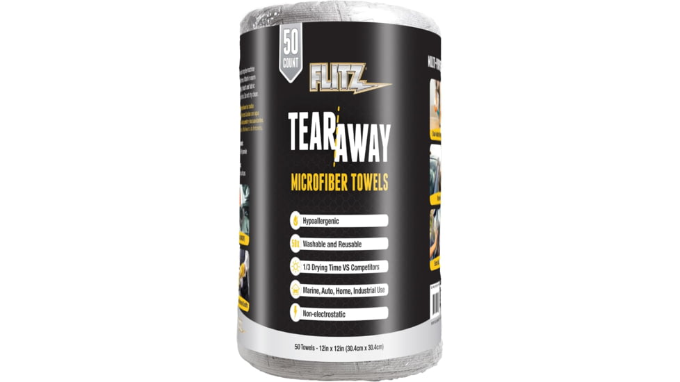 Flitz Tear-Away Microfiber Polishing Cloths 12x12 Grey 50/ct 8EC4CCCE