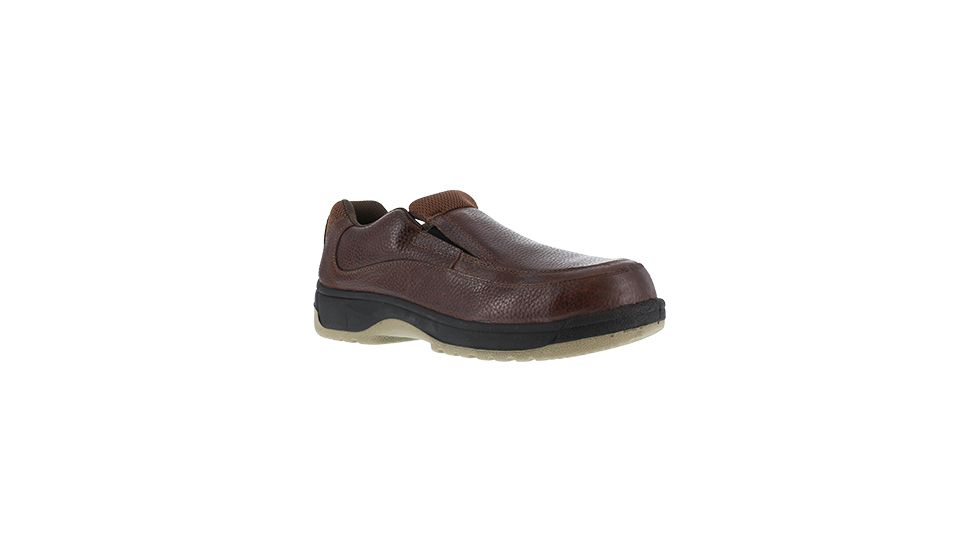Florsheim Womens Lucky Eurocasual Slip On Steel Toe Shoes, Brown, 10.5 FS245-BROWN-10.5-WOMENS-EEE