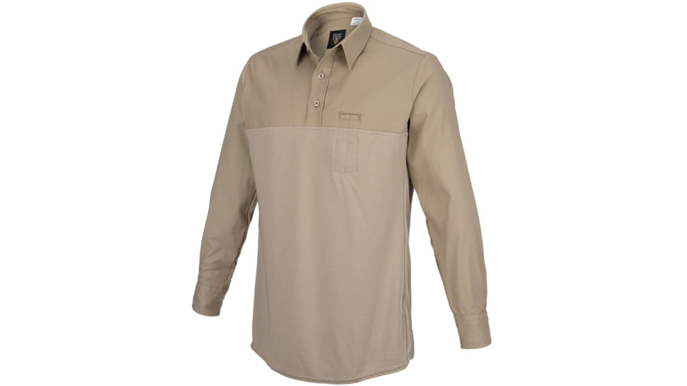 Flying Cross Core Flex Long Sleeve Hybrid Patrol Shirt - Mens, Silver Tan, Extra Large, Regular, FLC-CS1020VS04XLARGEREG