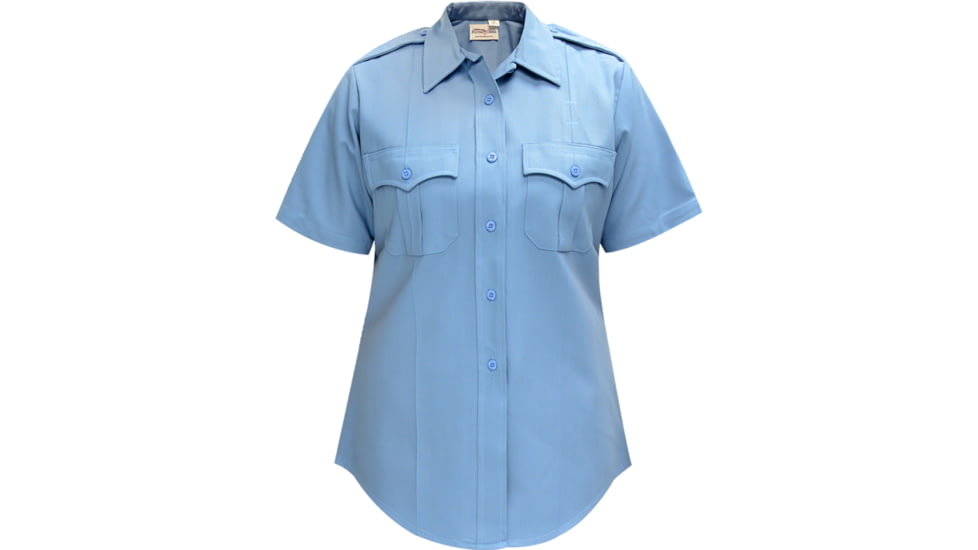 Flying Cross Deluxe Tropical Short Sleeve Shirt w/ Convertible Sport Collar - Women's, Medium Blue, 46 US Bust, 152R662546NA