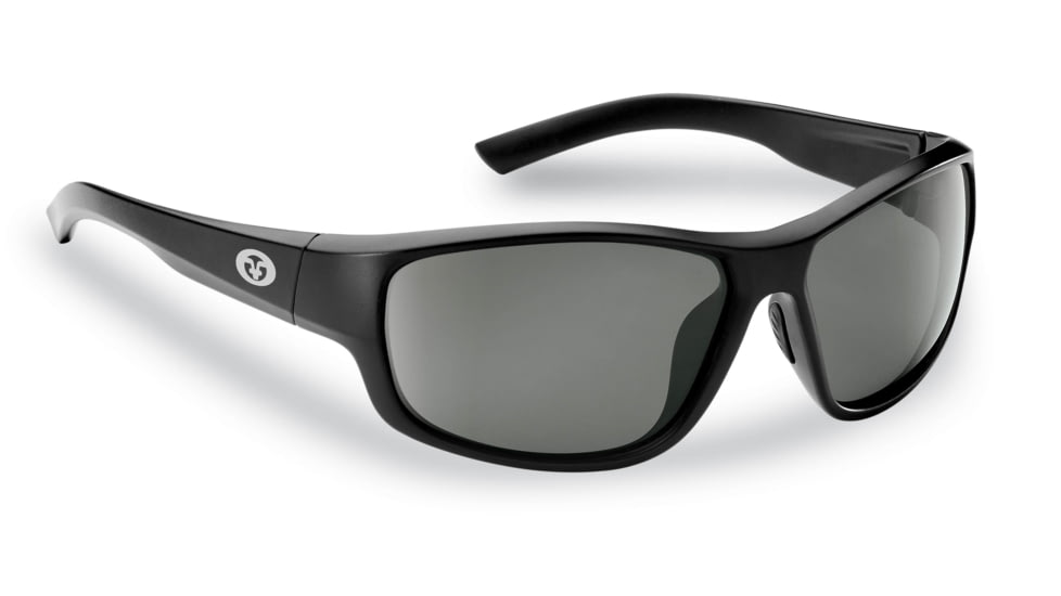 Flying Fisherman 7822BS Teaser Polarized Sunglasses, Matte Black Frame, Smoke Lens, 7822BS