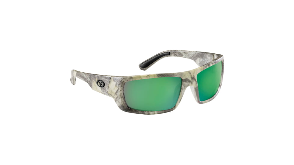 Flying Fisherman 7861CAG Sargasso Sunglasses Matte Camo Frame Amber-Green Mirror Lens, AcuTint Polarized Lens System, 7861CAG