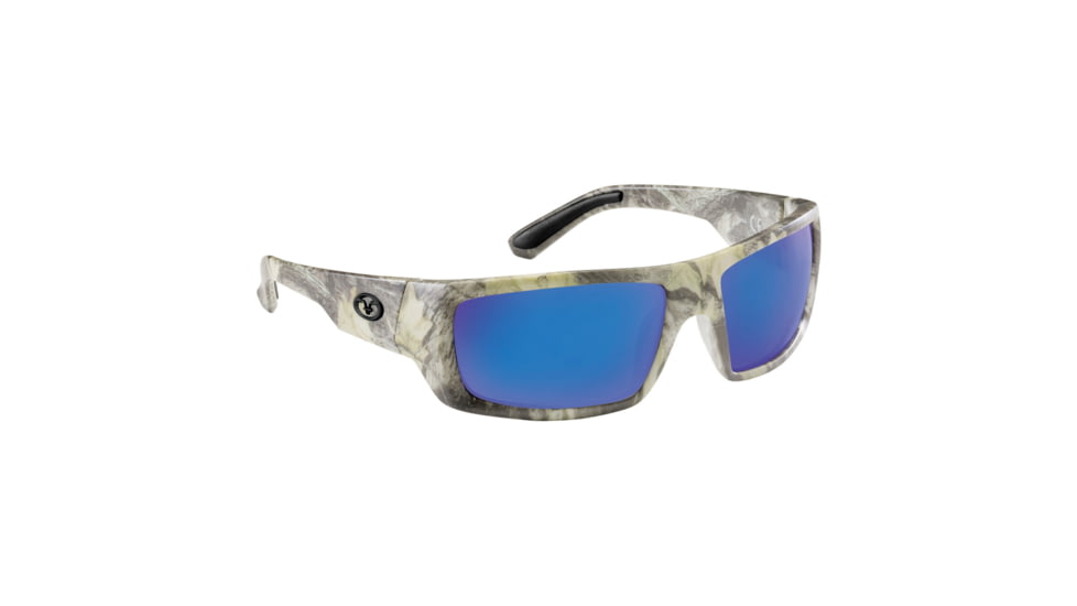 Flying Fisherman 7861CSB Sargasso Sunglasses Matte Camo Frame Smoke-Blue Mirror Lens, AcuTint Polarized Lens System, 7861CSB