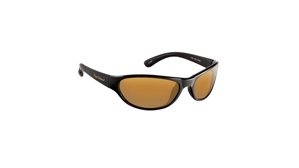Flying Fisherman Key Largo Sunglasses, Matte Black/Amber 101970