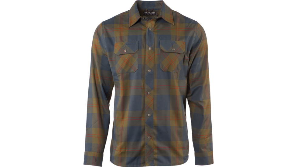 FlyLow Handlebar Tech Flannel - Men's-Rust/Neptune/Army-X-Large