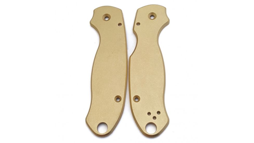 Flytanium Brass Scales for Spyderco Para3, Antique Stonewash, FLY-0280