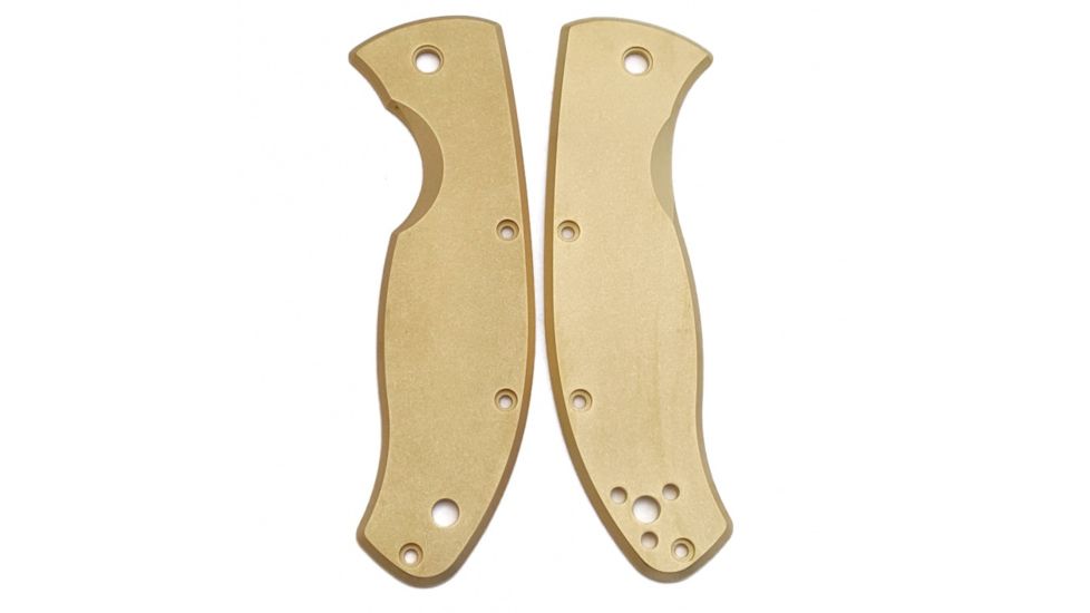 Flytanium Brass Scales for Spyderco Tenacious, Antique Stonewash, FLY-0288