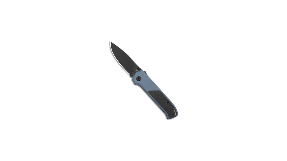 Flytanium Flytanium Arcade Shark-Lock Knife Blue Aluminum w/Carbon Fiber 3.2" Black, Black/Blue, CPM S35VN, adult, BHQ-195856