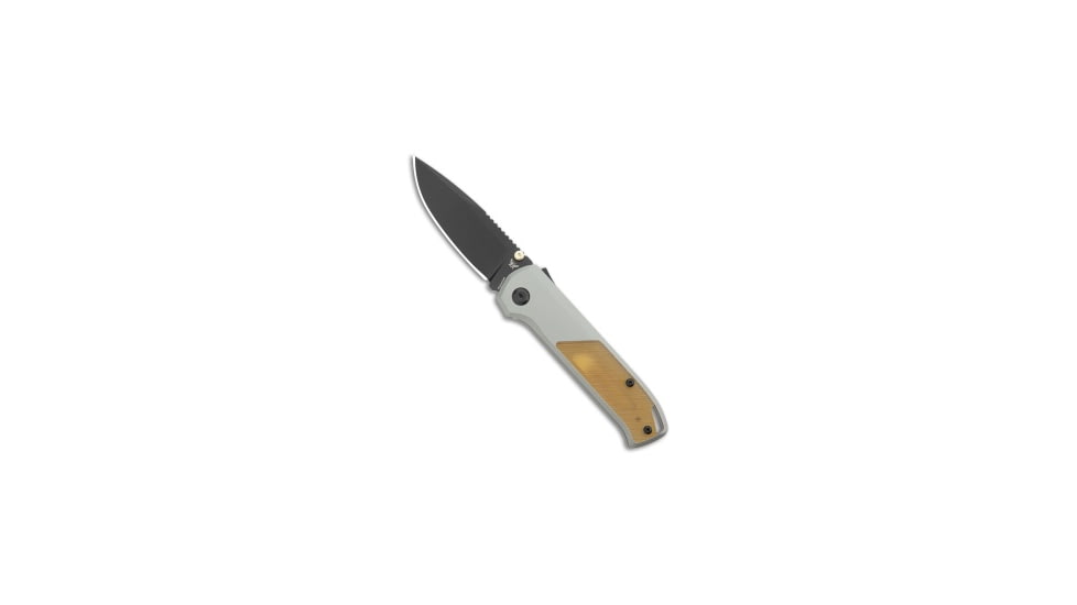 Flytanium Flytanium Arcade Shark-Lock Knife Gray Aluminum W/Ultem 3.2" Black, Gray/Yellow, CPM S35VN, adult, BHQ-195859