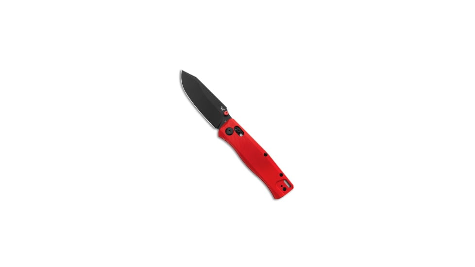 Flytanium Flytanium BEEF Crossbar Lock Knife Fire Red G-10 3.5" Black PVD, Red, D2, adult, BHQ-208207