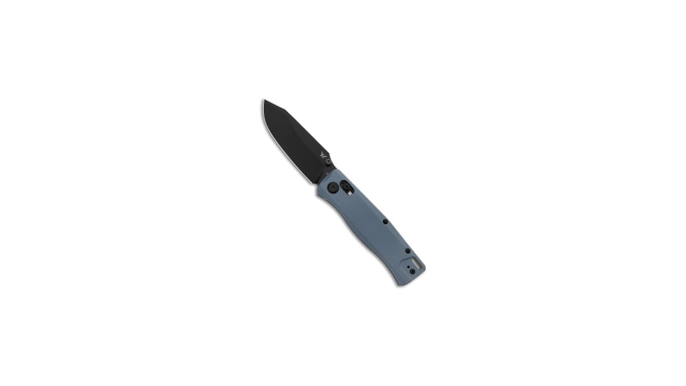 Flytanium Flytanium BEEF Crossbar Lock Knife Slate Blue G-10 3.5" Black PVD, Blue, D2, adult, BHQ-208202