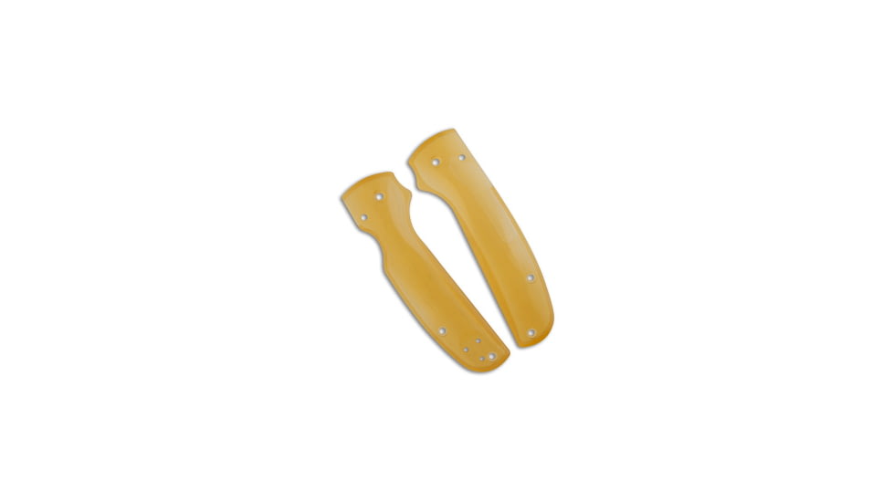Flytanium Custom Lotus Scales for Spyderco Shaman Knife, Yellow, 4.375 inch, BHQ-189512