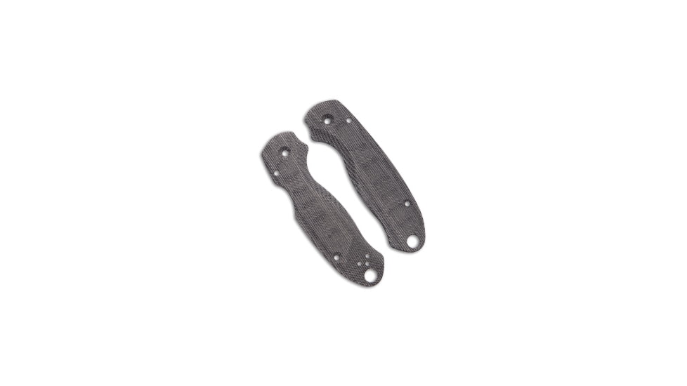 Flytanium Lotus Canvas Micarta Scales for Spyderco Para 3 Knife, Black, 4.25 inch, BHQ-178020