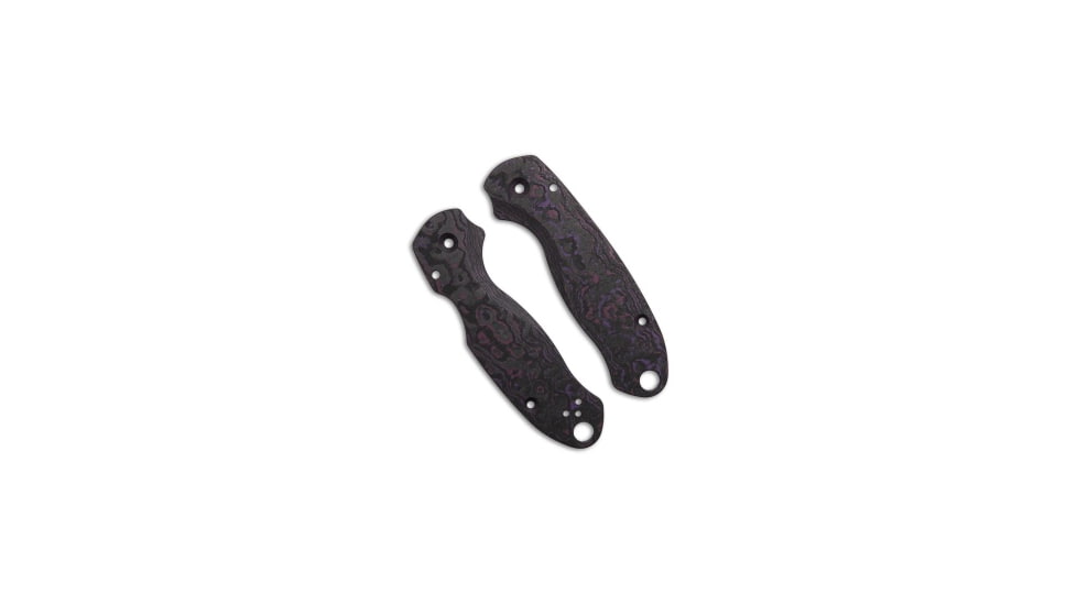 Flytanium Lotus CF Scales for Spyderco Para 3 Knife, Black/Purple, One Size, BHQ-202219
