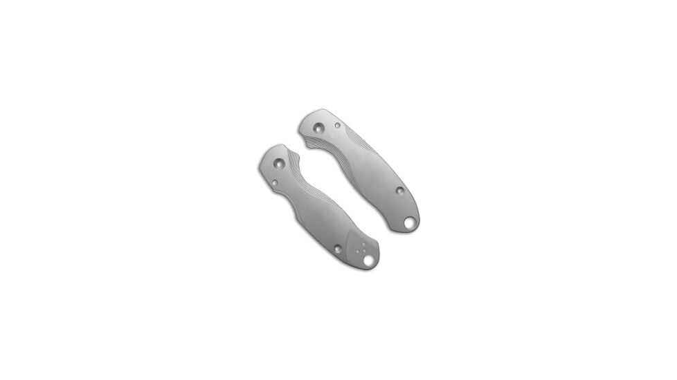 Flytanium Lotus Titanium Scales for Spyderco Para 3 Knife, Gray, 4.28 inch, BHQ-178017
