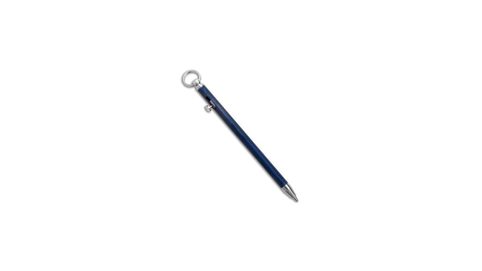 Flytanium Mini Bolt-Action Titanium Keychain Pen, Blue, 3.25 inch, BHQ-194220