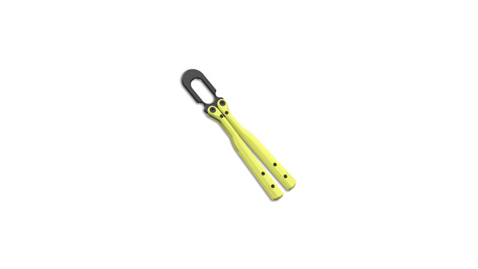 Flytanium U.F.O. Unidentified Flipping Object Training Knife, 2.25in, Stainless Steel, Trainer Blade, Polymer, Starship Yellow Handle, Starship Yellow/Black, 8.00 inch, BHQ-186245