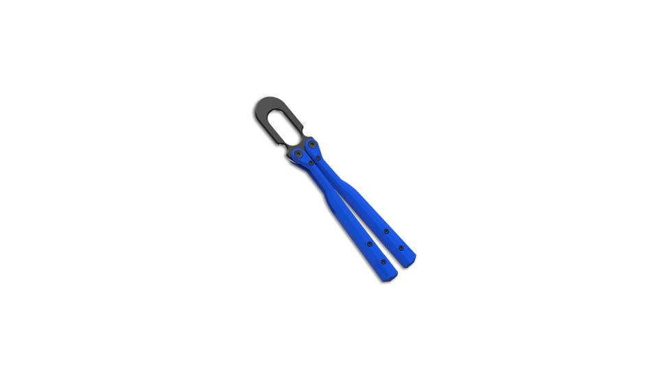 Flytanium U.F.O. Unidentified Flipping Object Training Knife, 2.25in, Stainless Steel, Trainer Blade, Polymer, Static Blue Handle, Static Blue/Black, 8.00 inch, BHQ-186244