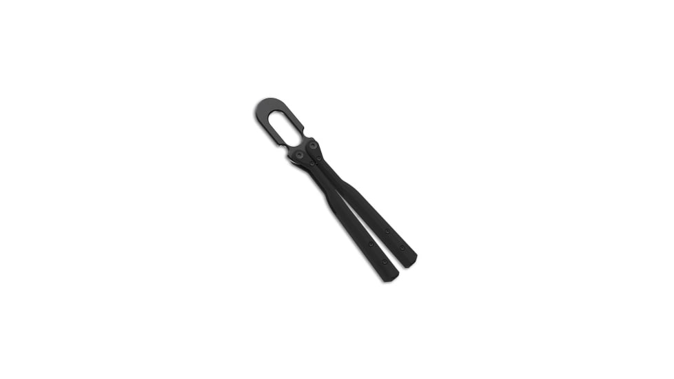 Flytanium U.F.O. Unidentified Flipping Object Training Knife, 2.25in, Stainless Steel, Trainer Blade, Polymer, Void Black Handle, Void Black/Black, 8.00 inch, BHQ-186246