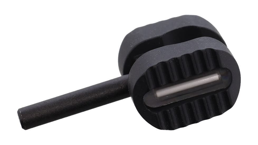 Flytanium Manix 2 Tritium Titanium Ball Cage Lock, Blue Tritium Insert, Black Finish, FLY-1195BB