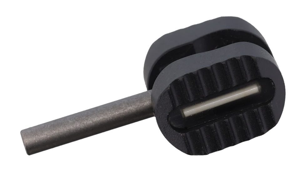 Flytanium Manix 2 Tritium Titanium Ball Cage Lock, White Tritium Insert, Black Finish, FLY-1195BW