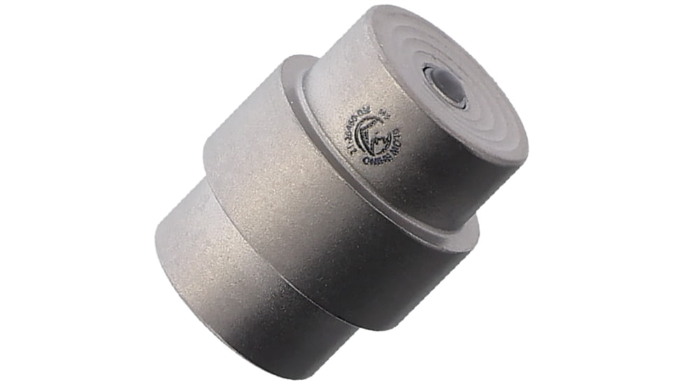 Flytanium PM2 Tritium Titanium Lanyard Hole Stopper, White Tritium Insert, Stonewash Finish, FLY-1194SW