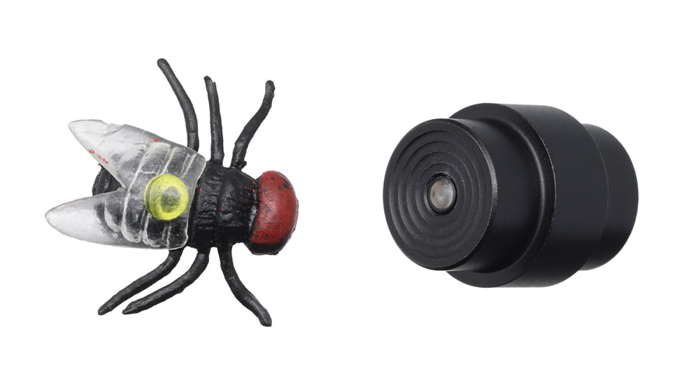 Flytanium PM2 Tritium Titanium Lanyard Hole Stopper, Blue Tritium Insert, Black Finish, FLY-1194BB