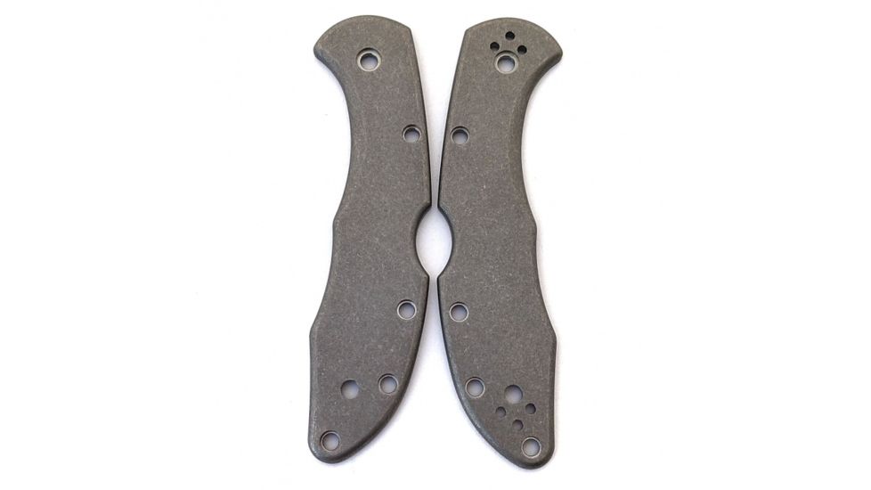 Flytanium Titanium Scales for Spyderco Delica, Stonewash, FLY-0363