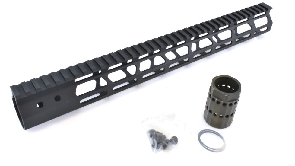 FM Products 15in Ultra Light M-LOK Handguard, Black, FM-5.56-15ULHG