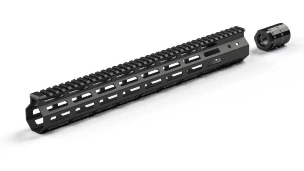 FM Products Gen 2 Ultra Light Free Float AR15 M-Lok Handguard w/ Barrel Nut, Black, 15 in, FM-HG15