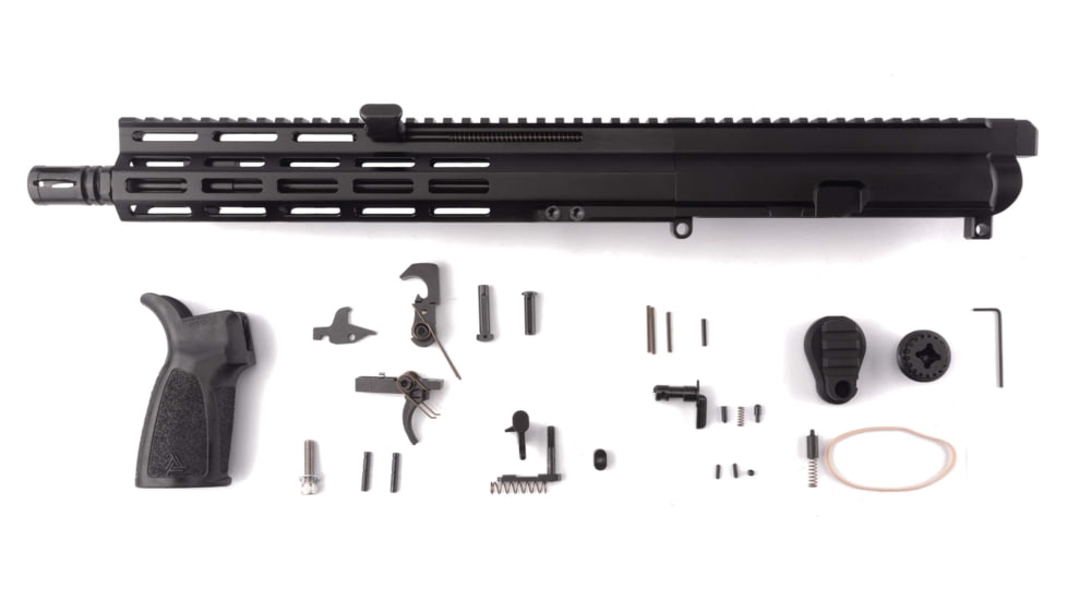 FM Products MIKE-15 .223 Wylde Gen 2 Build Kit, 12.5inch Mid Length, 4-Position Front Charge, 11.75in M-LOK Handguard, A2 Flash Hider, Black, MIKE15K-223-G2-12.5M-2T