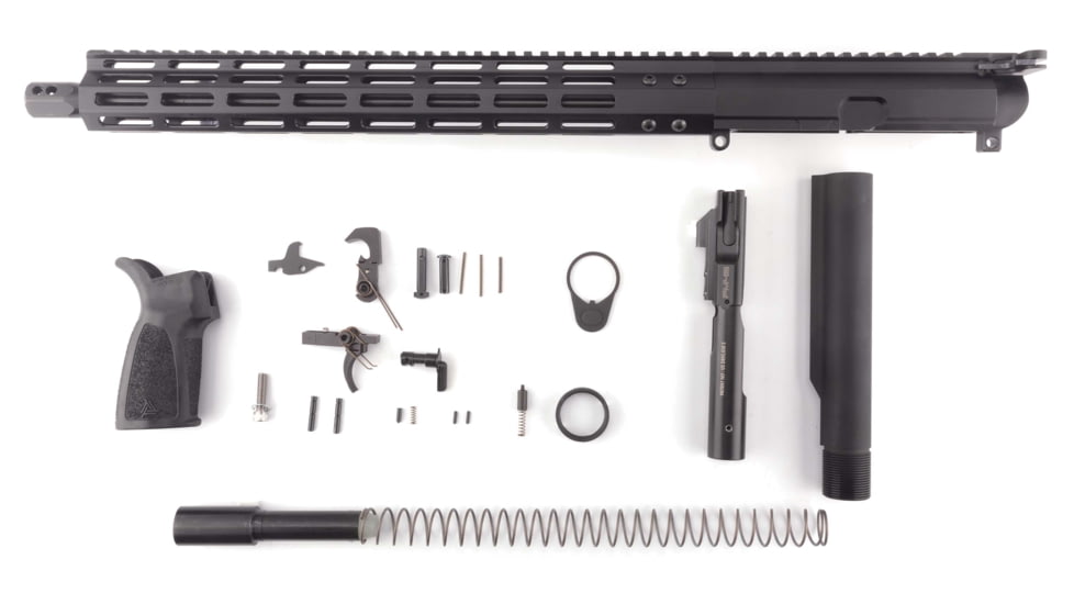 FM Products MIKE-45 .45 ACP Build Kit, 16 inch, Mil-Spec Rear Charge, 4-Port Micro Brake, Black, MIKE45K-R1615-4T-MMKIT
