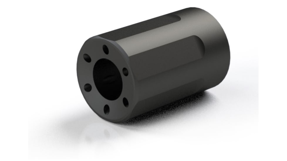 FM Products PCC 9mm Forward Blast Diffuser, 1/2-36 Thread, Black, FM9-MBD