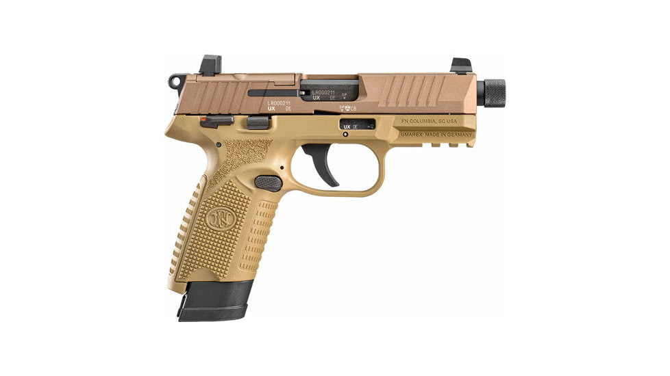 FN America 502 Tactical Semi Auto Pistol, 22 Long Rifle, 4.6 in Barrel