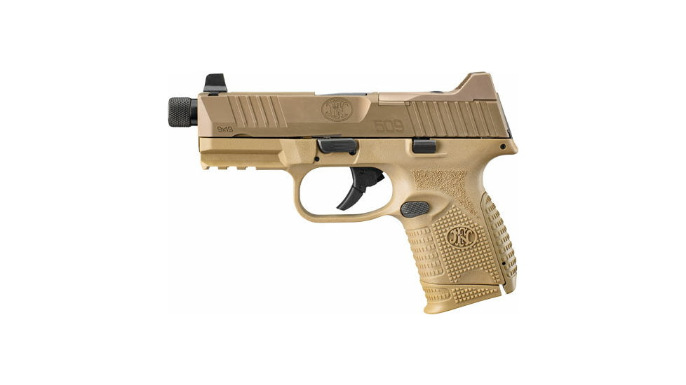 FN America 509 Compact Tactical Semi Auto Pistol, 9mm Luger, 4.32 in Barrel